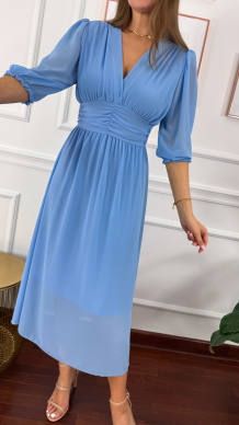 Sukienka maxi Amiya błękitna