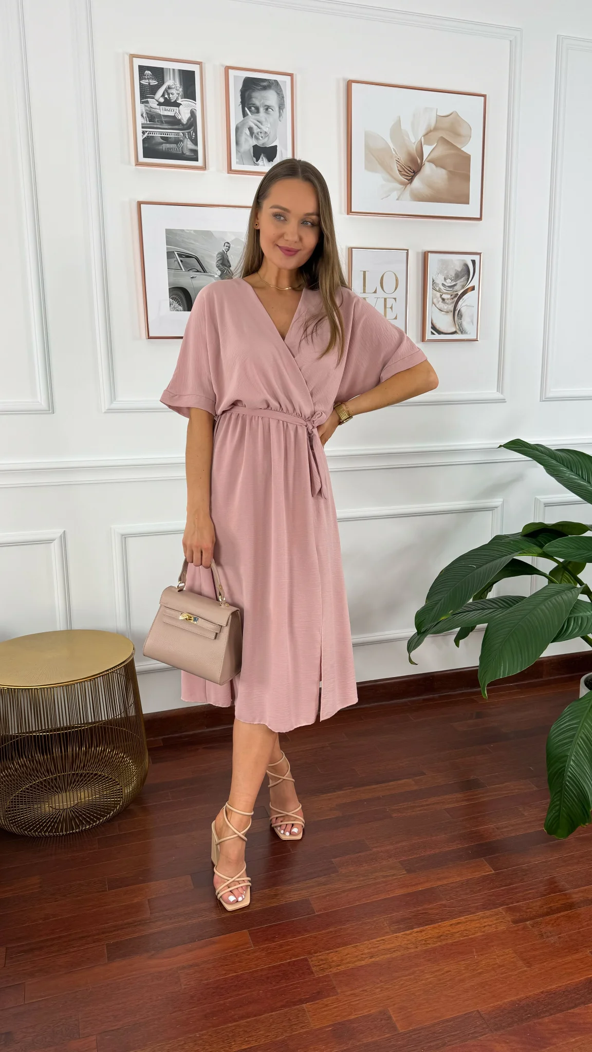 Torebka Debra brudny róż