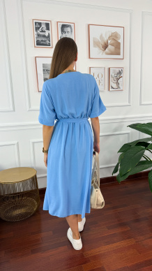 Jednolita sukienka midi Piper błękitna