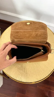 Skórzana torebka Noa camel