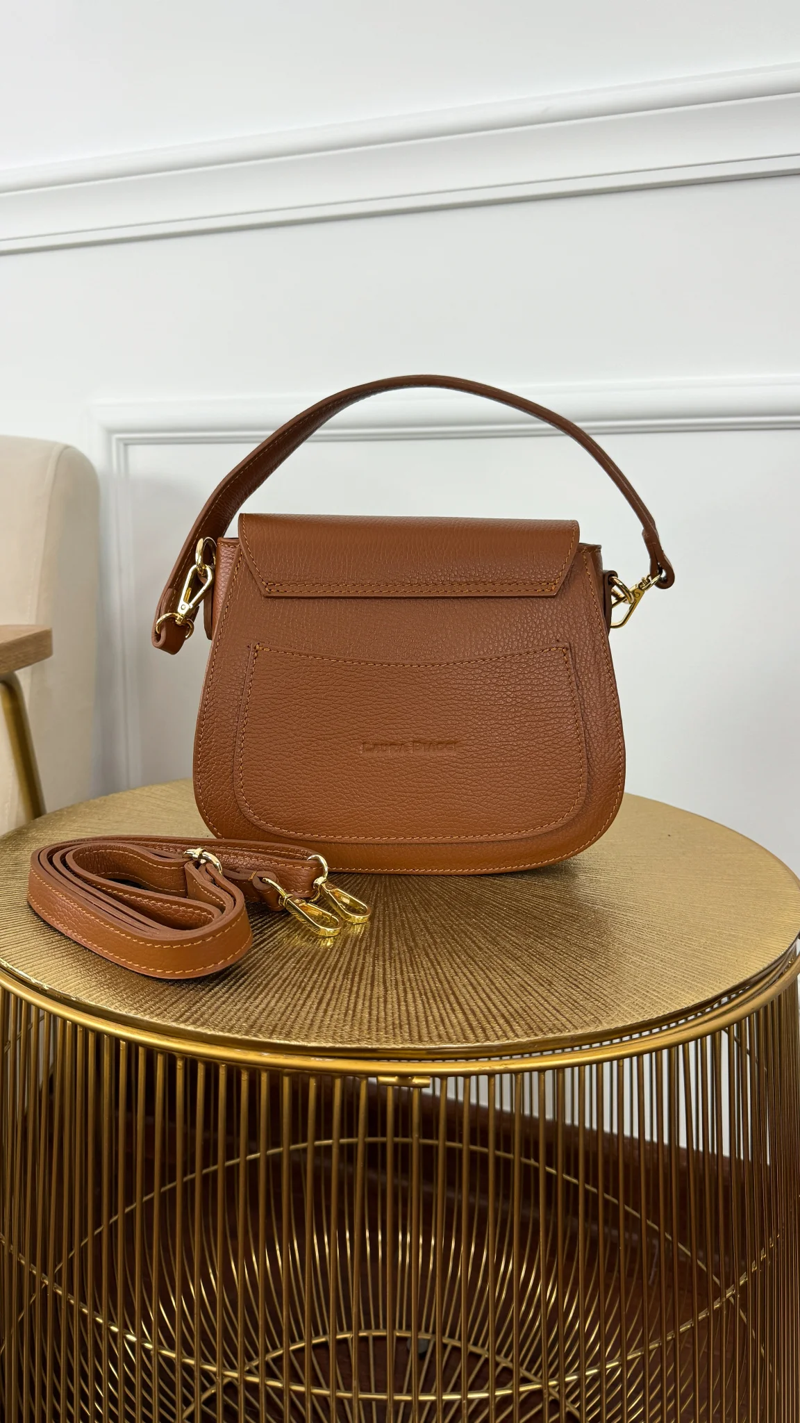 Skórzana torebka Noa camel