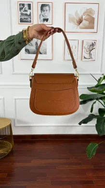 Skórzana torebka Noa camel