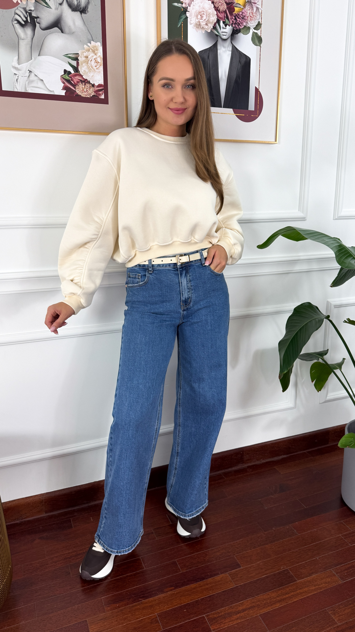 Bawełniana bluza Dolce ecru