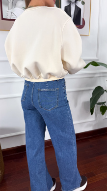 Bawełniana bluza Dolce ecru