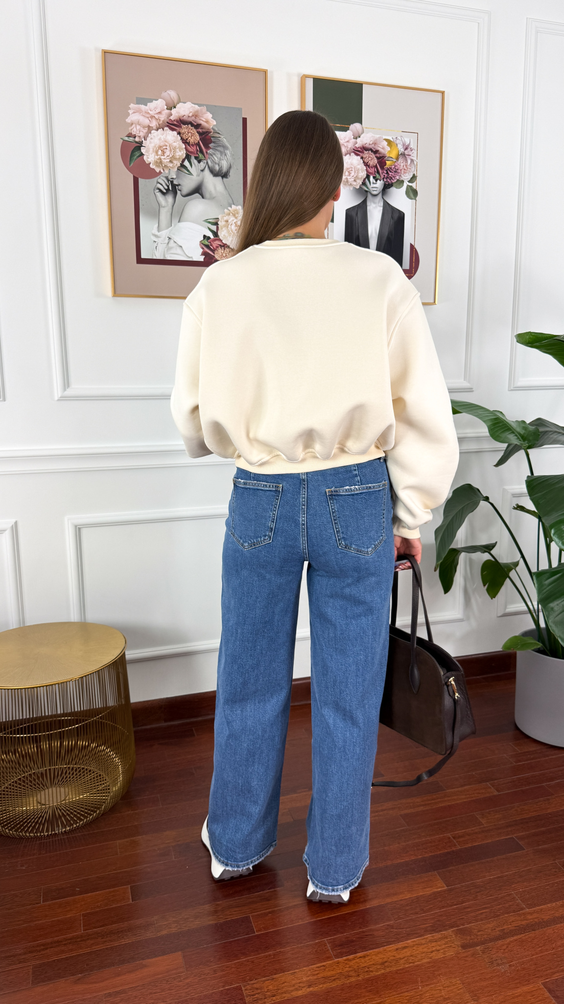 Bawełniana bluza Dolce ecru