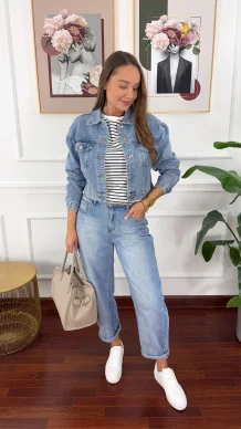 Spodnie balloon fit Livia denim