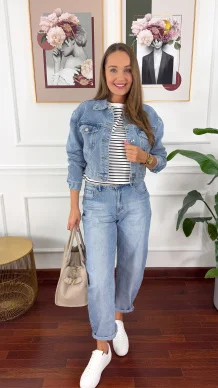 Spodnie balloon fit Livia denim