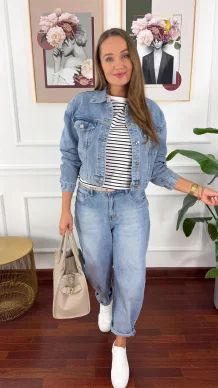 Spodnie balloon fit Livia denim