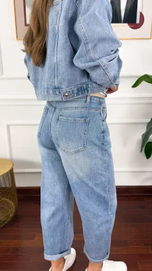 Spodnie balloon fit Livia denim