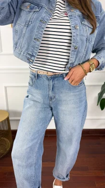 Spodnie balloon fit Livia denim