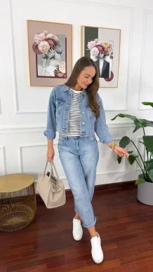Spodnie balloon fit Livia denim