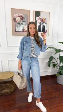Spodnie balloon fit Livia denim
