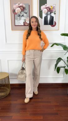 Alpakowy sweter Olivia pomarańczowy