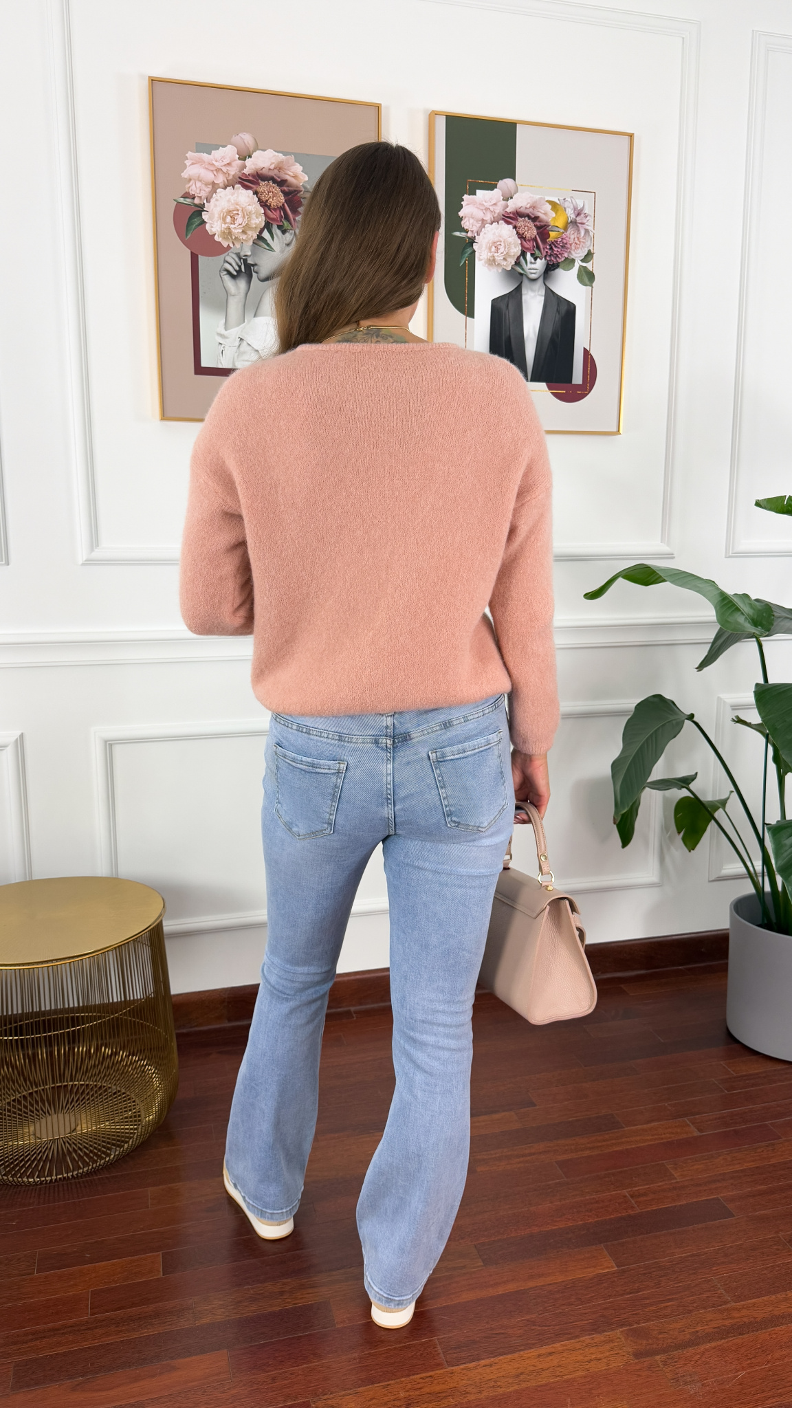 Alpakowy sweter Olivia brudny róż