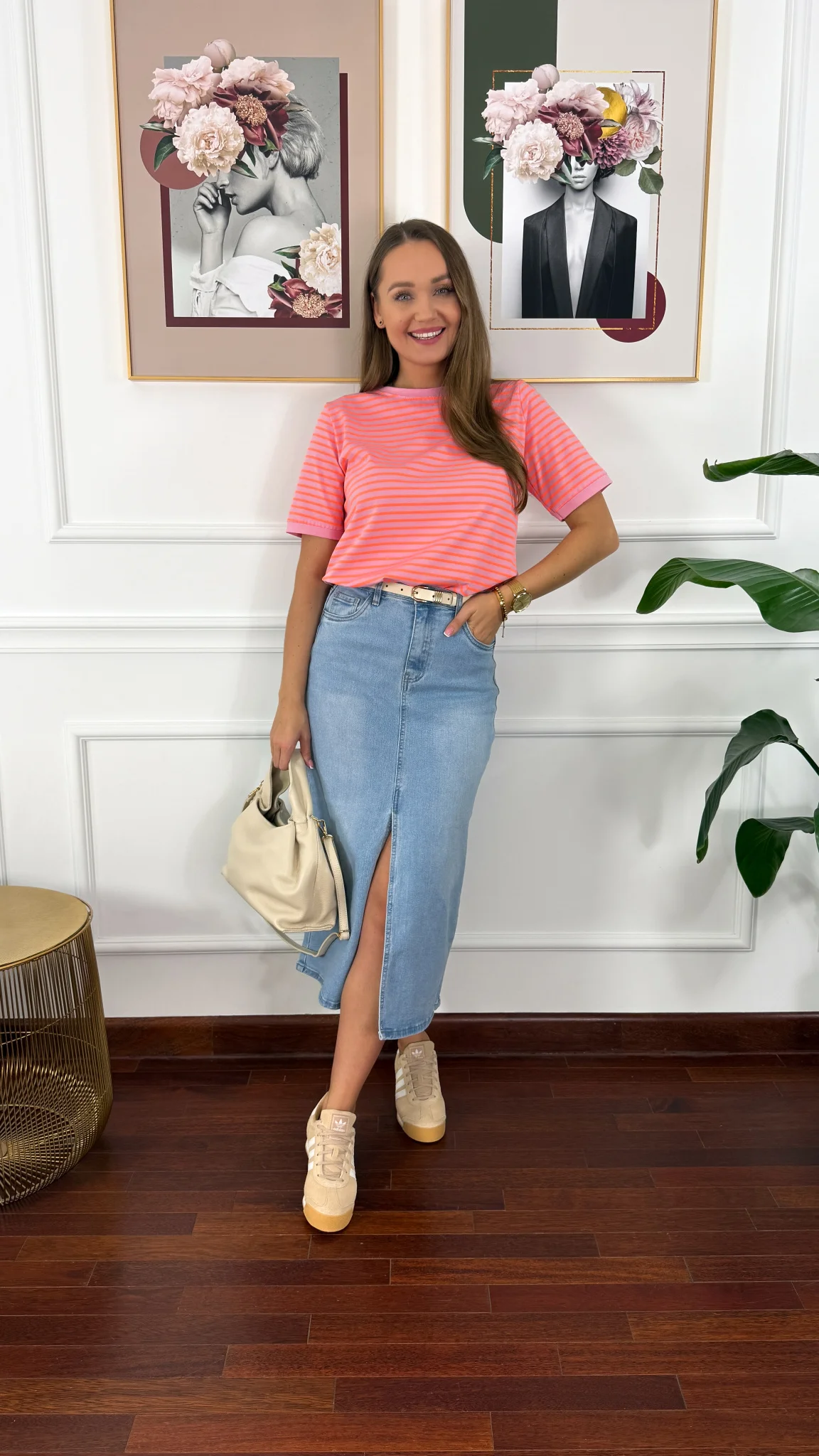 Spódnica midi Rose denim