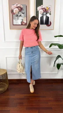 Spódnica midi Rose denim