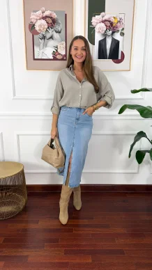 Spódnica midi Rose denim