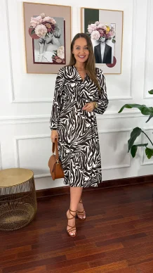 Sukienka midi Daze zebra