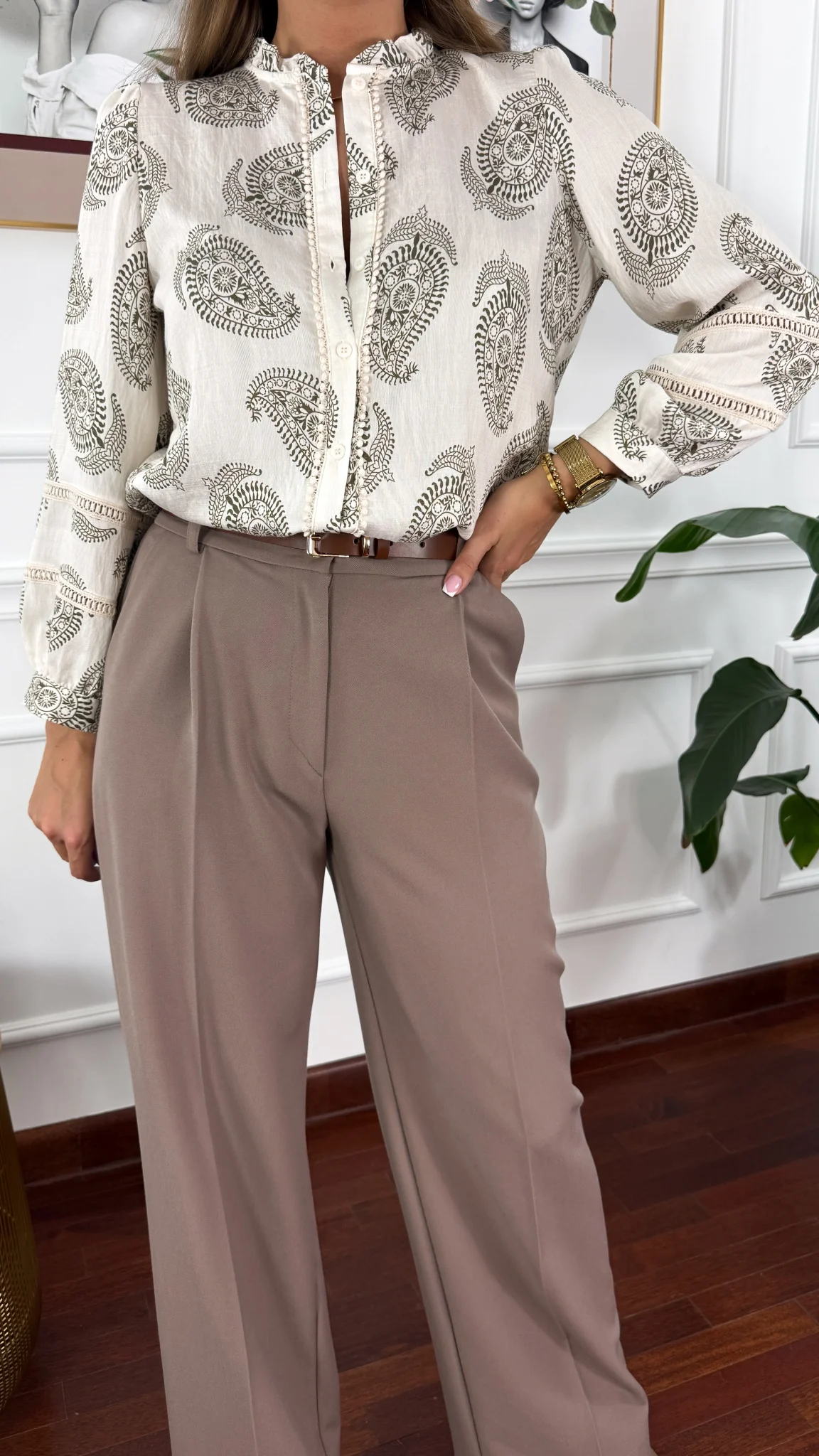 Koszula boho Ripple ecru