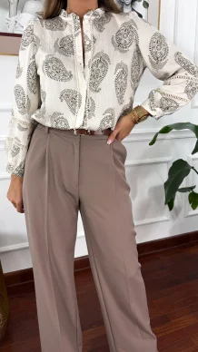 Koszula boho Ripple ecru
