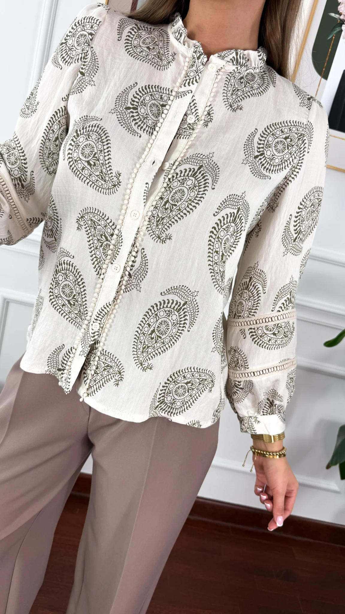 Koszula boho Ripple ecru