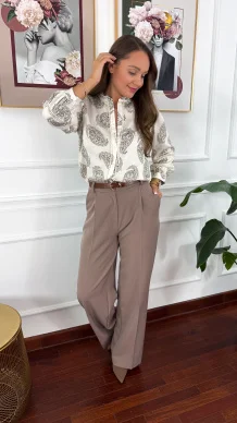 Koszula boho Ripple ecru