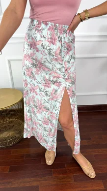 Wiskozowa spódnica maxi Lush błękitna