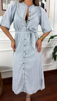 Szmizjerka maxi Arina jasny denim
