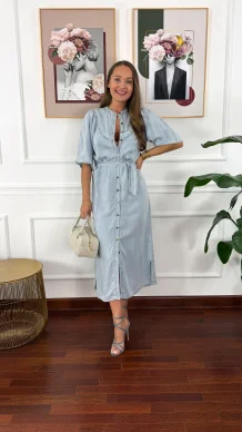 Szmizjerka maxi Arina jasny denim