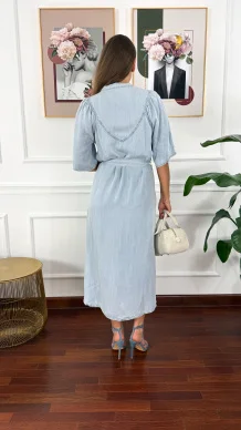 Szmizjerka maxi Arina jasny denim