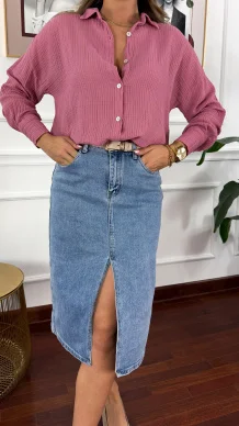 Spódnica midi Tori denim