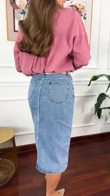 Spódnica midi Tori denim