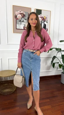 Spódnica midi Tori denim