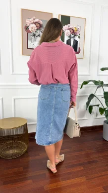 Spódnica midi Tori denim