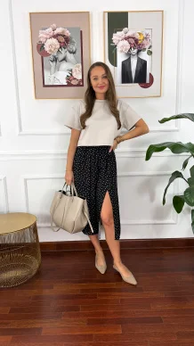 Bawełniany T-shirt Halo cappuccino