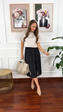 Bawełniany T-shirt Halo cappuccino