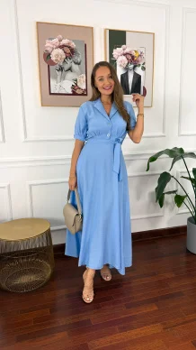 Wiskozowa sukienka Kena baby blue