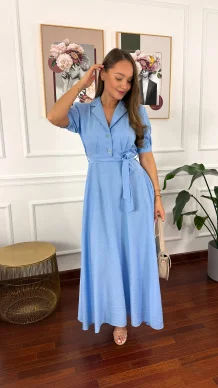 Wiskozowa sukienka Kena baby blue