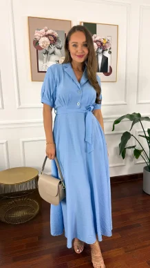 Wiskozowa sukienka Kena baby blue