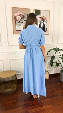 Wiskozowa sukienka Kena baby blue