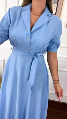 Wiskozowa sukienka Kena baby blue