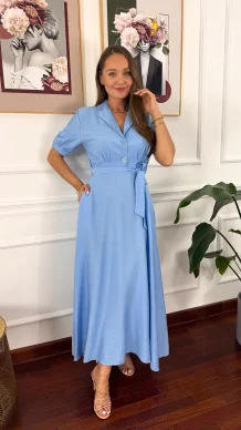 Wiskozowa sukienka Kena baby blue