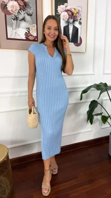 Wiskozowa sukienka Cinza baby blue