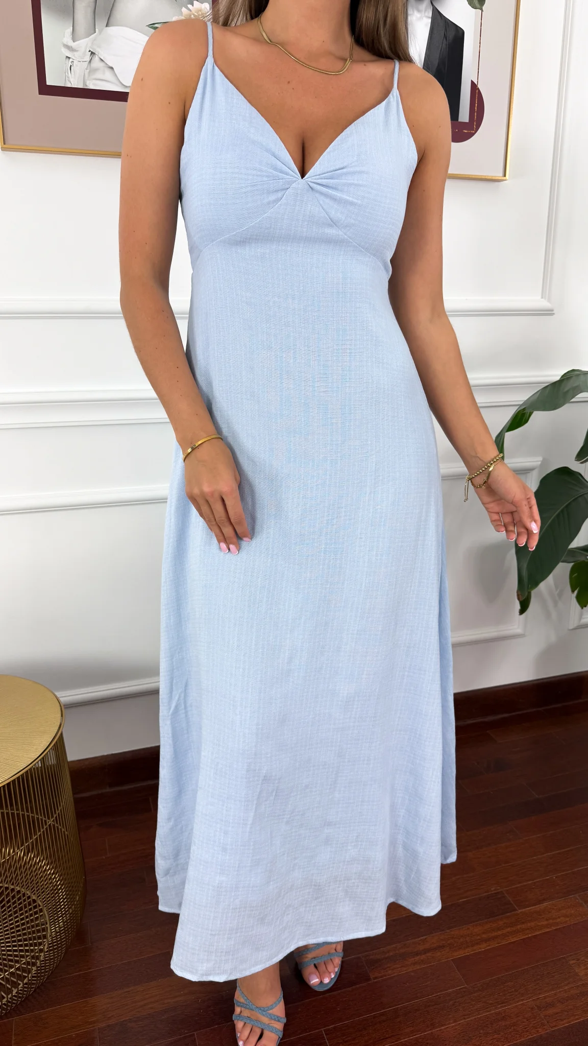 Sukienka na ramiączkach Cosma baby blue
