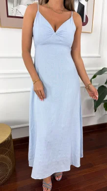Sukienka na ramiączkach Cosma baby blue