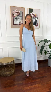 Sukienka na ramiączkach Cosma baby blue