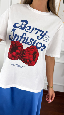 Bawełniany T-shirt Lago berry