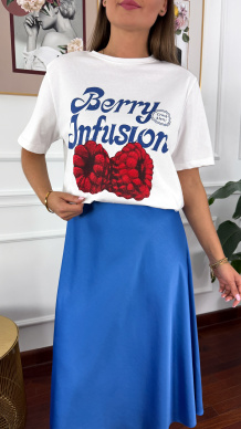 Bawełniany T-shirt Lago berry