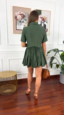 Wiskozowa sukienka Anisa khaki