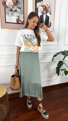 Bawełniany T-shirt Lago la dolce